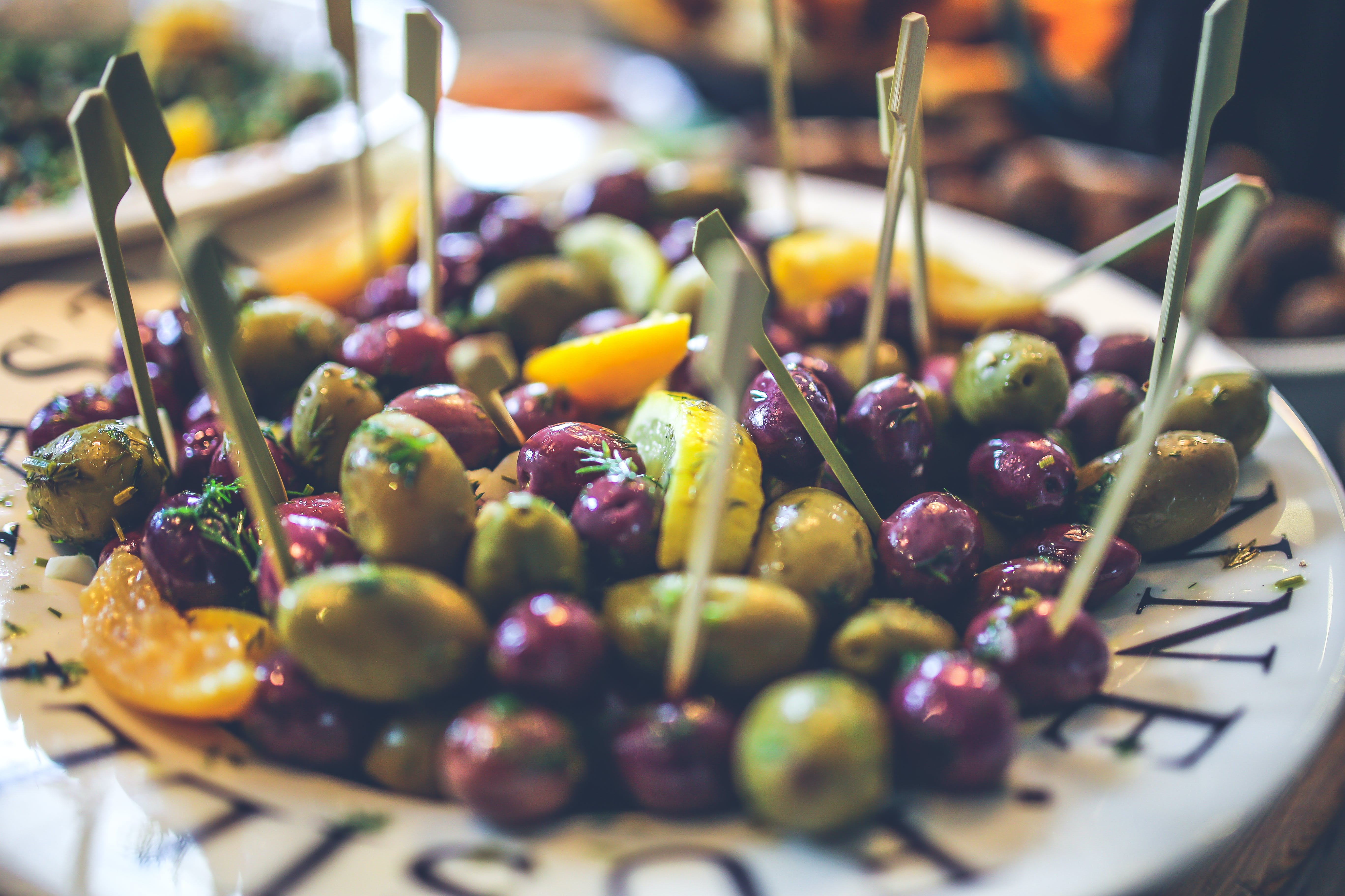 Olives on the plate